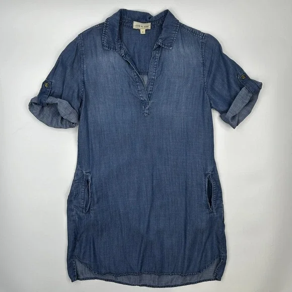 cloth stone Dresses Cloth And Stone Chambray Denim Dress